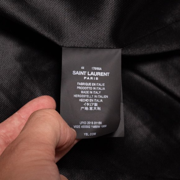 Saint Laurent Sweet Dreams Black Bomber Jacket sz44 - Picture 6 of 7